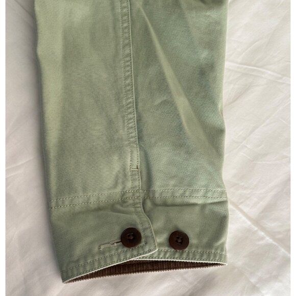 L.L. Bean Canvas Field Chore Barn Jacket Mint Green Brown Corduroy 0WY22 - Picture 12 of 14